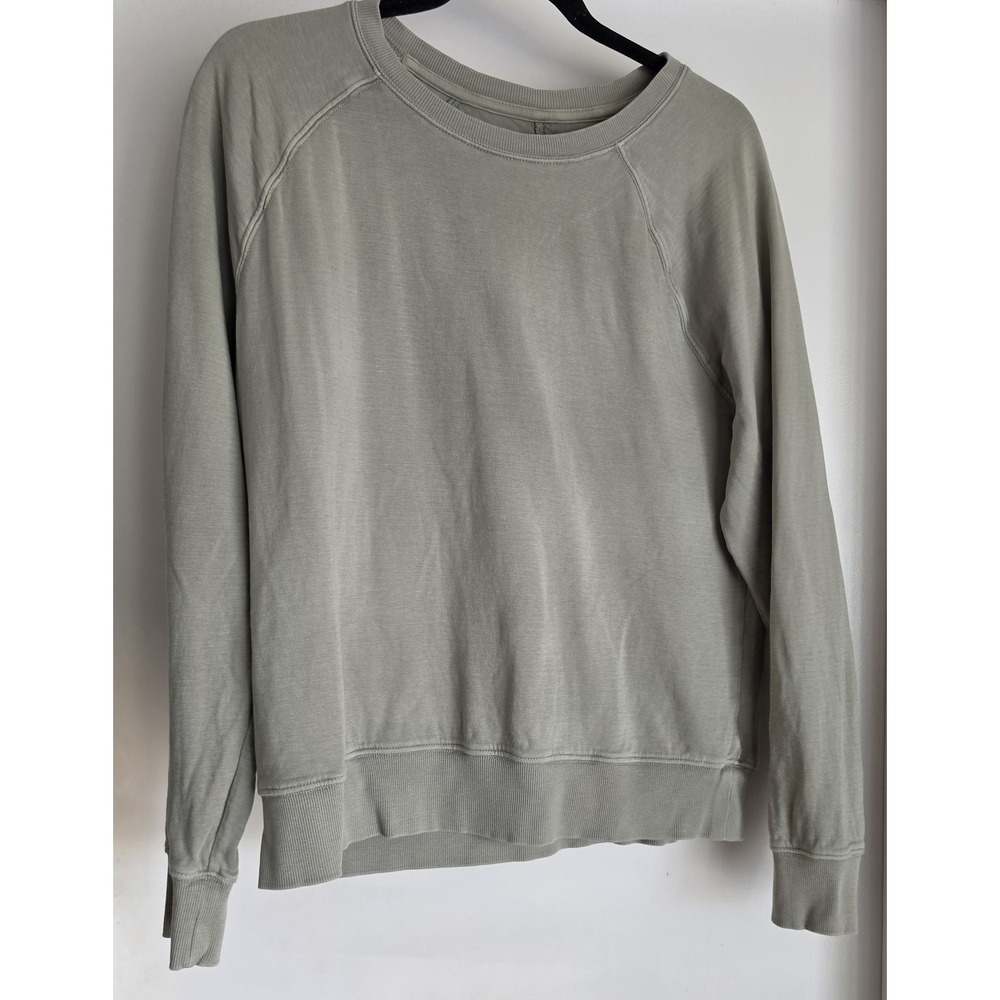 Athleta Sweatshirt Women S Grey Crew Neck Cotton Casual Pullover Top